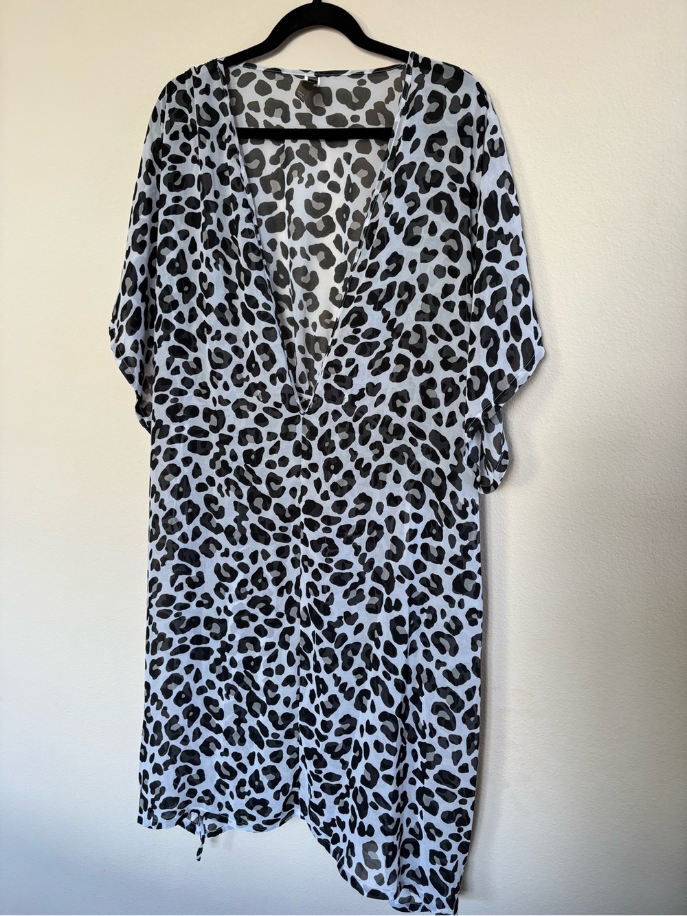 torrid Black and White Leopard Print Swim Coverup